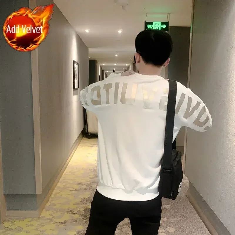 Korean Graphic Crewneck Pullover