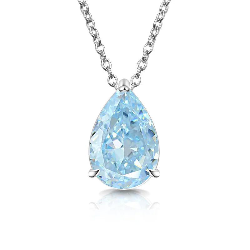Diamond Pear Drop Necklace