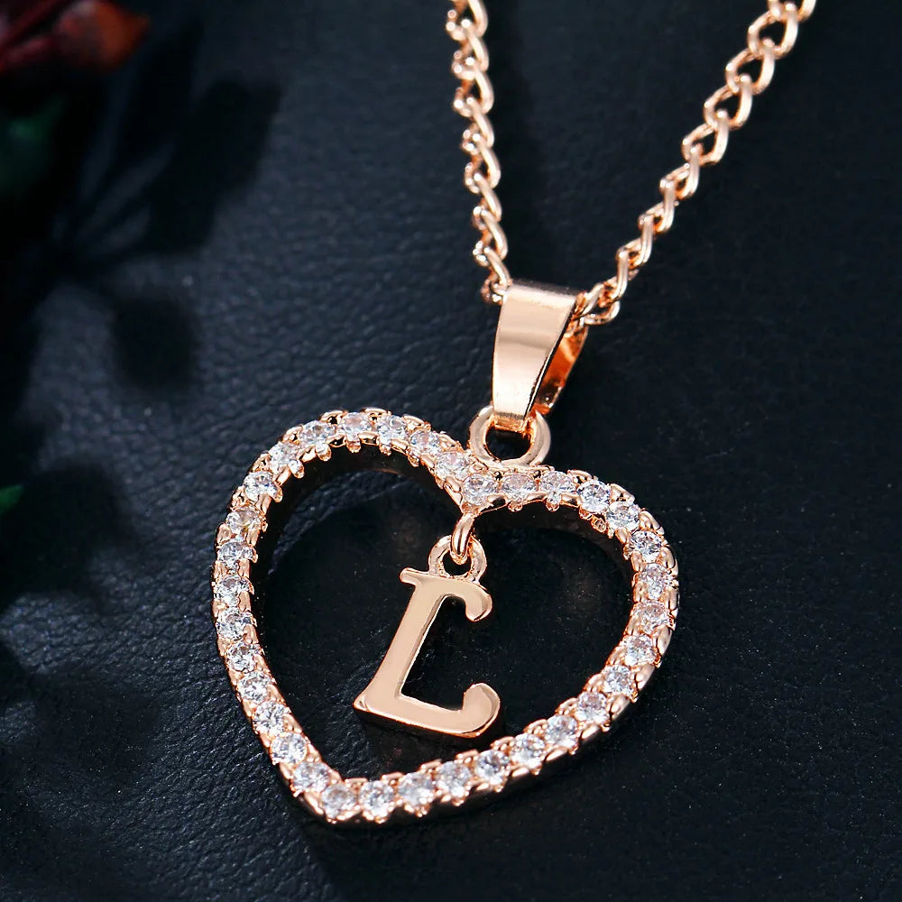 Personalized Love Initial Pendant