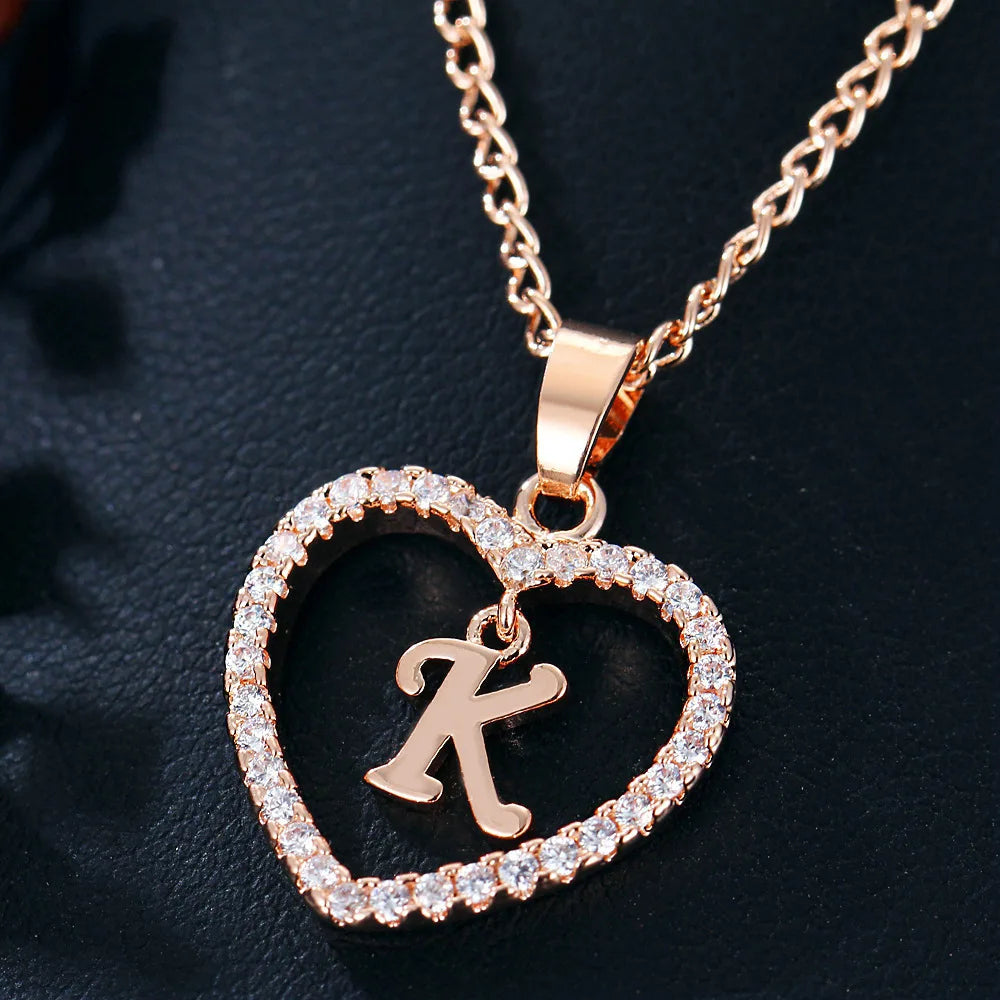 Personalized Love Initial Pendant