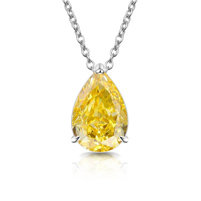 Diamond Pear Drop Necklace