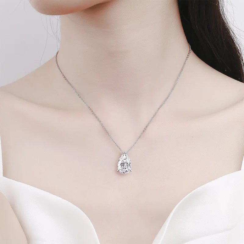 Diamond Pear Drop Necklace