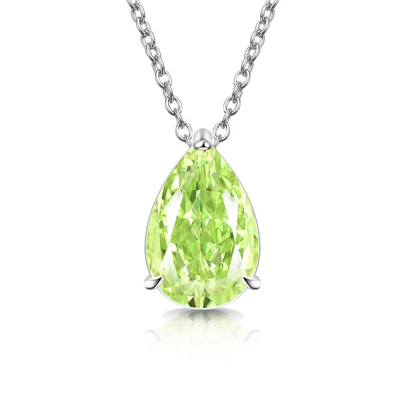Diamond Pear Drop Necklace