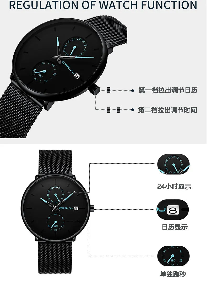 Mesh Calendar Chronograph