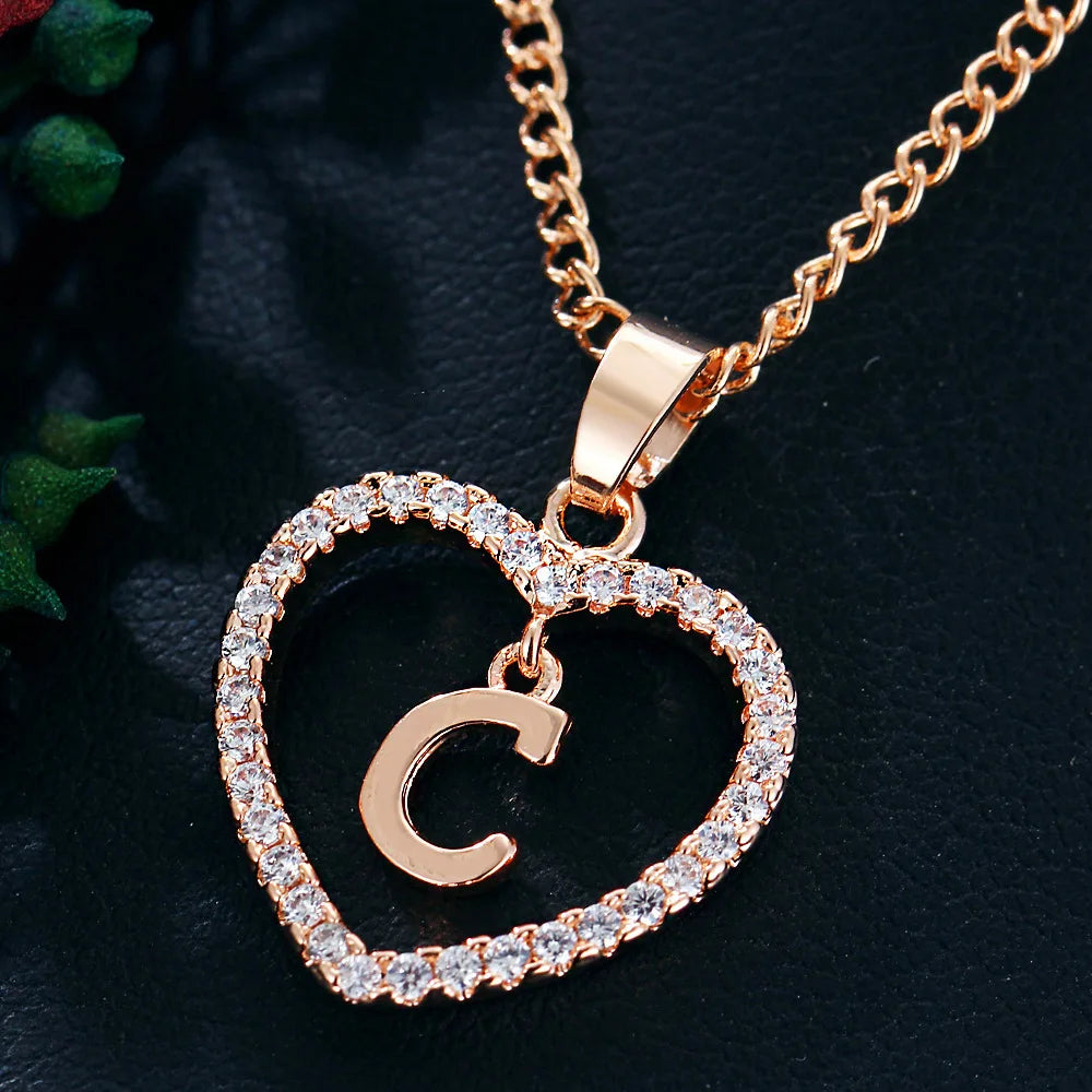 Personalized Love Initial Pendant