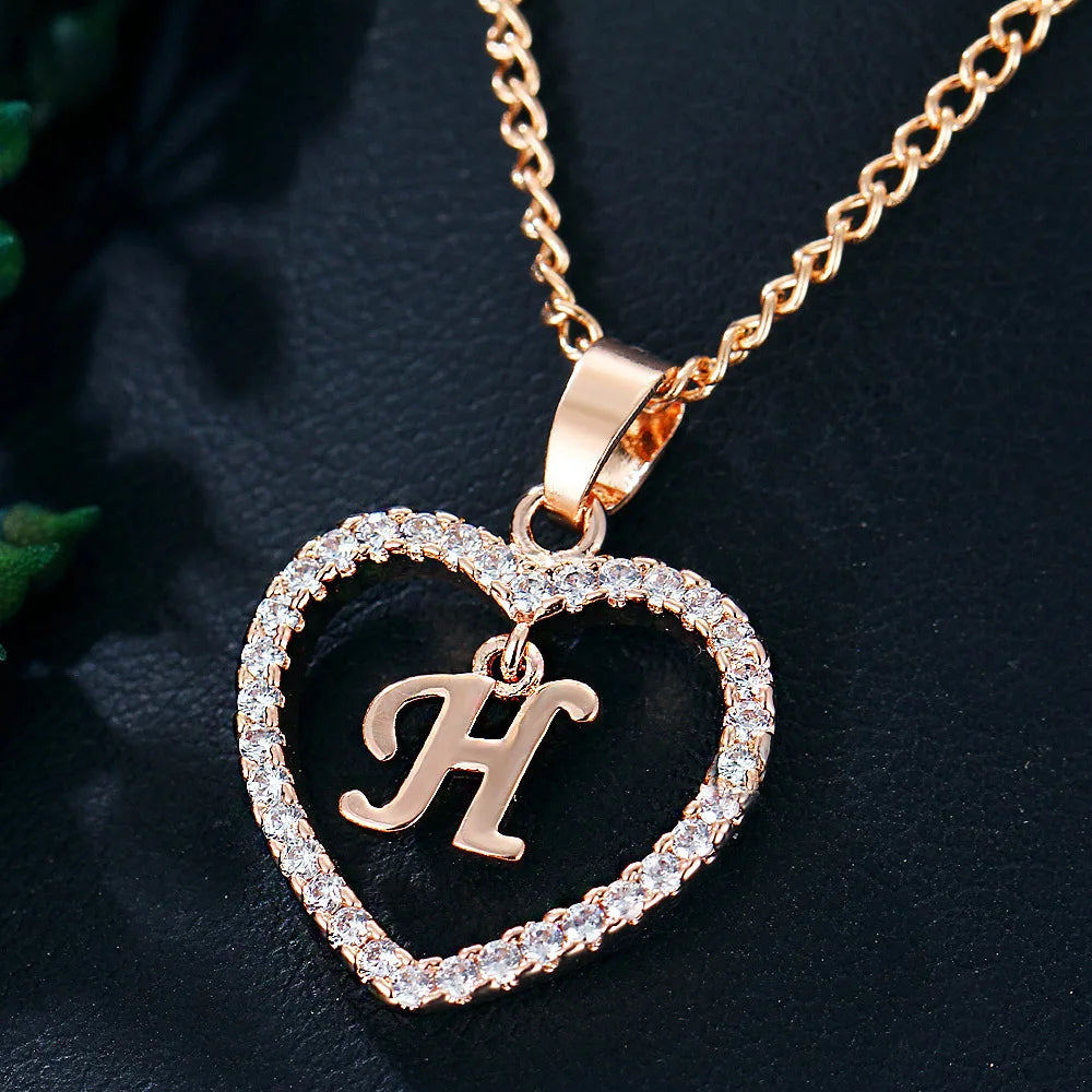 Personalized Love Initial Pendant