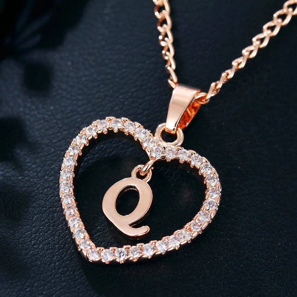 Personalized Love Initial Pendant