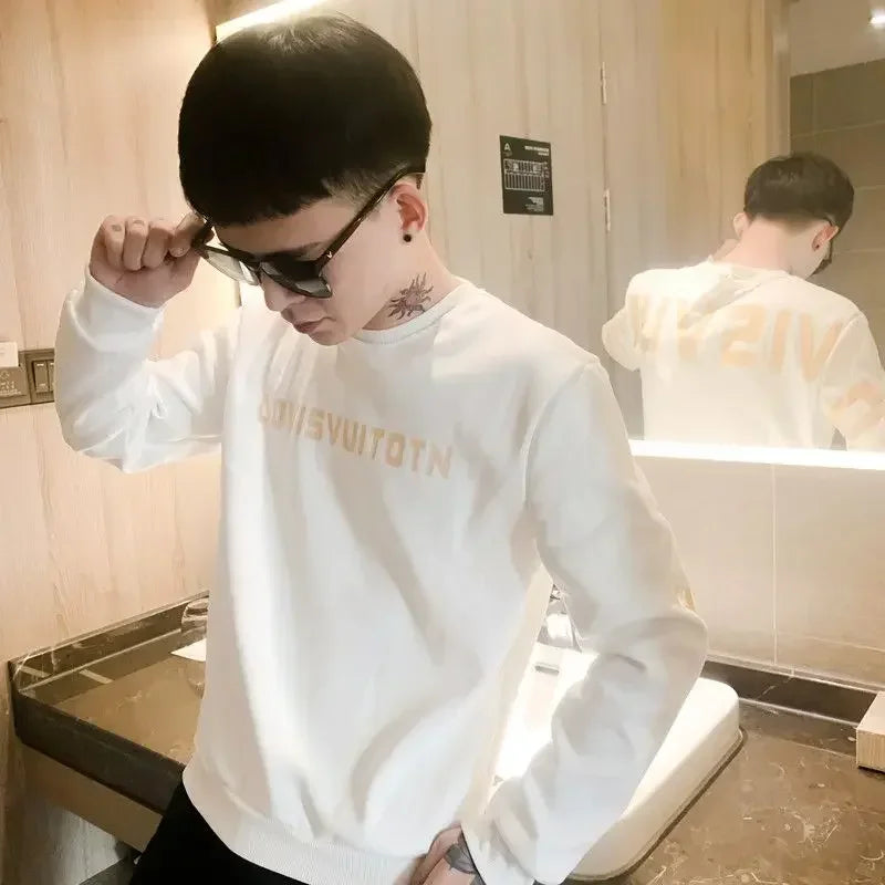 Korean Graphic Crewneck Pullover