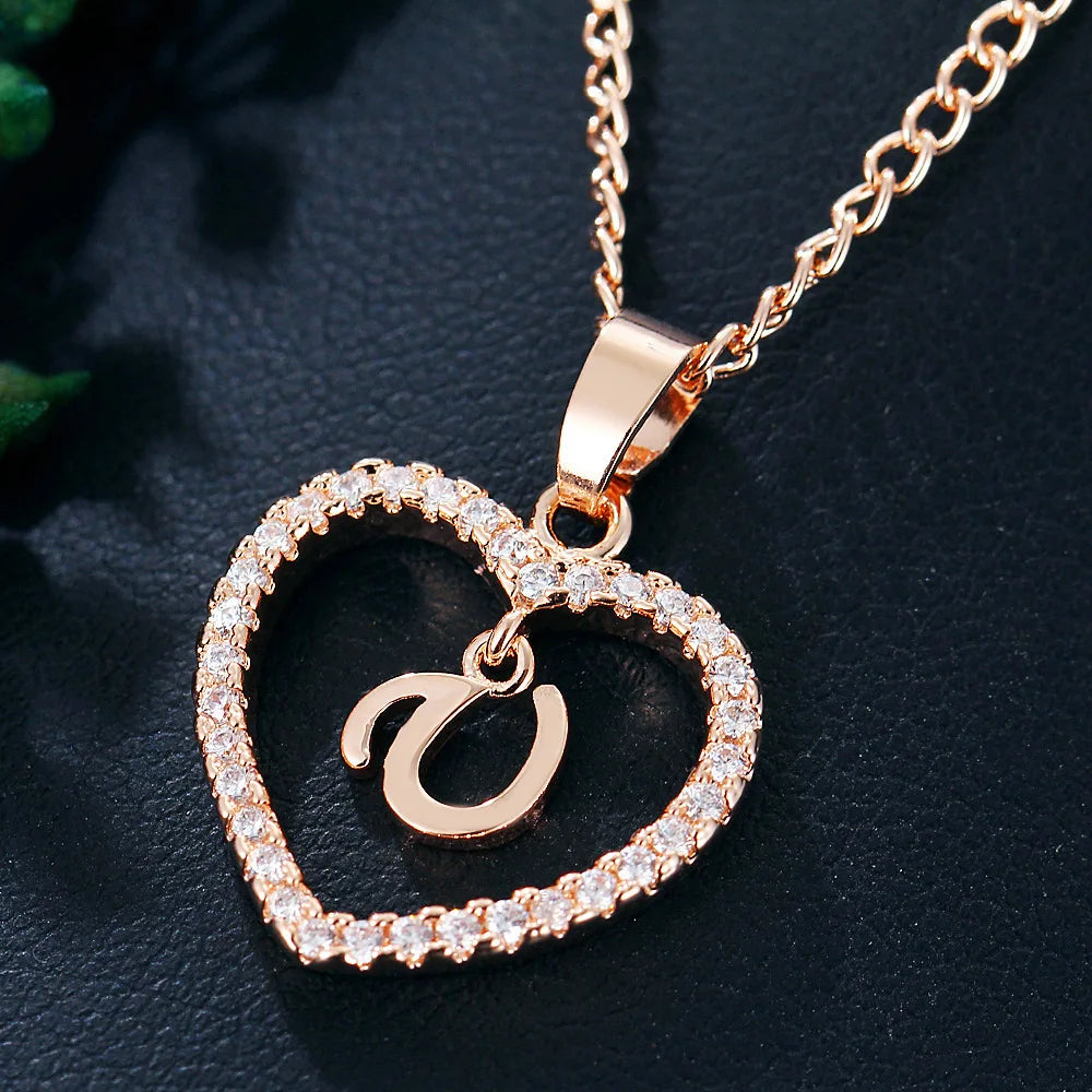 Personalized Love Initial Pendant