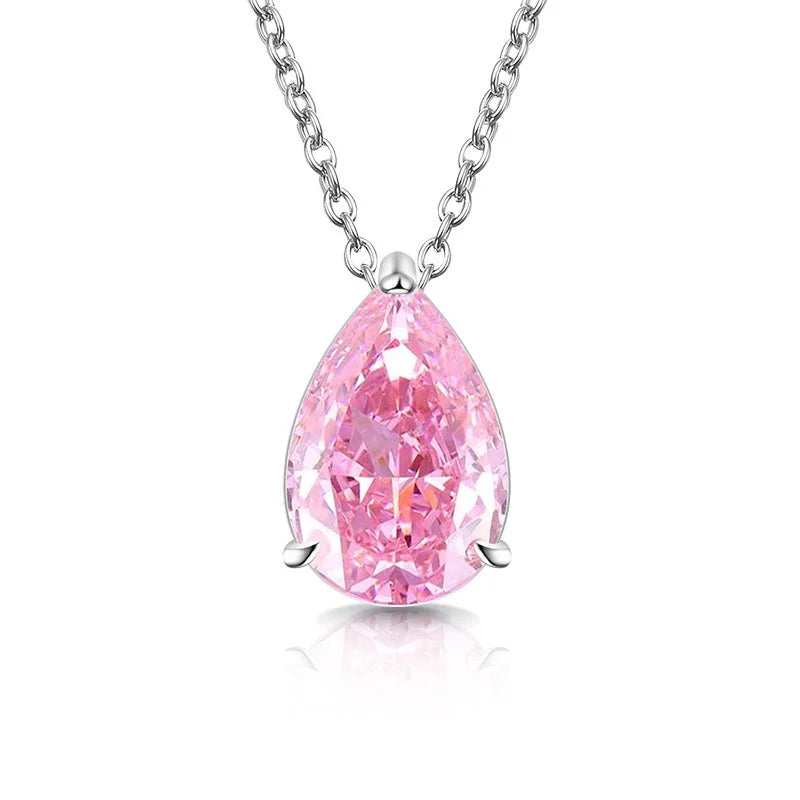 Diamond Pear Drop Necklace