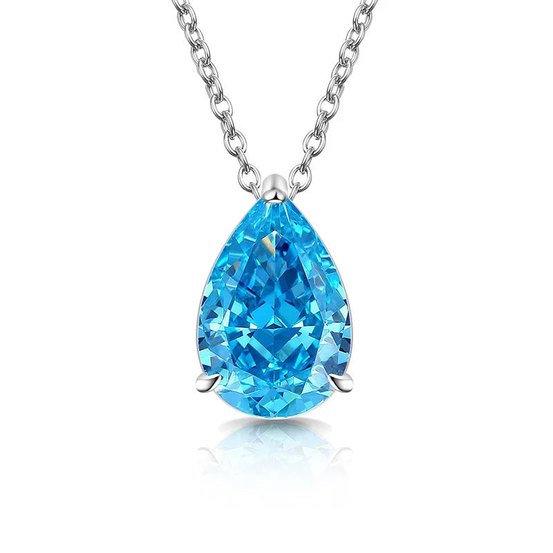 Diamond Pear Drop Necklace