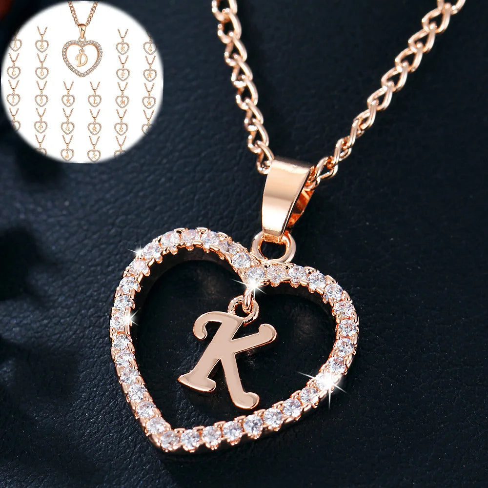 Personalized Love Initial Pendant