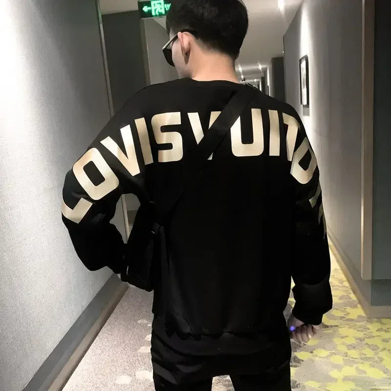 Korean Graphic Crewneck Pullover