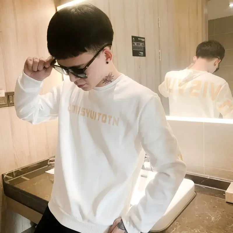Korean Graphic Crewneck Pullover