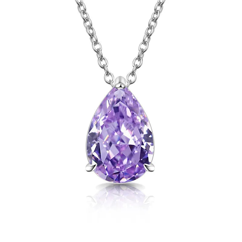 Diamond Pear Drop Necklace