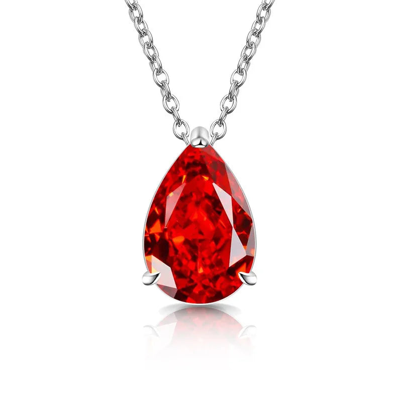 Diamond Pear Drop Necklace