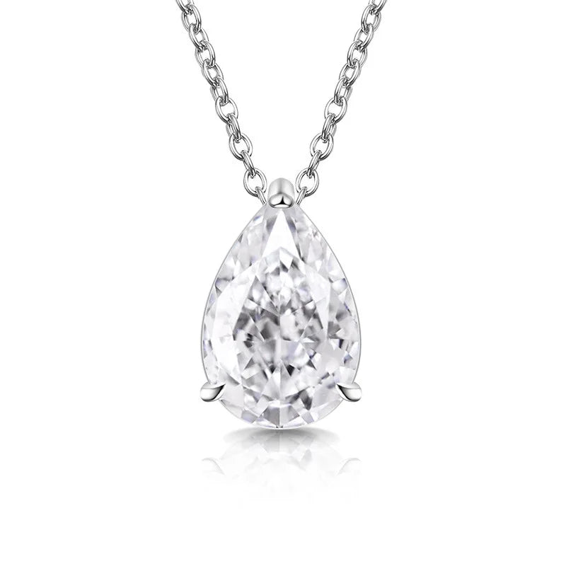 Diamond Pear Drop Necklace