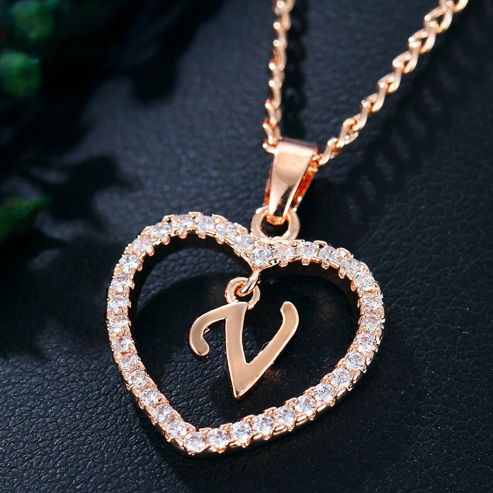 Personalized Love Initial Pendant