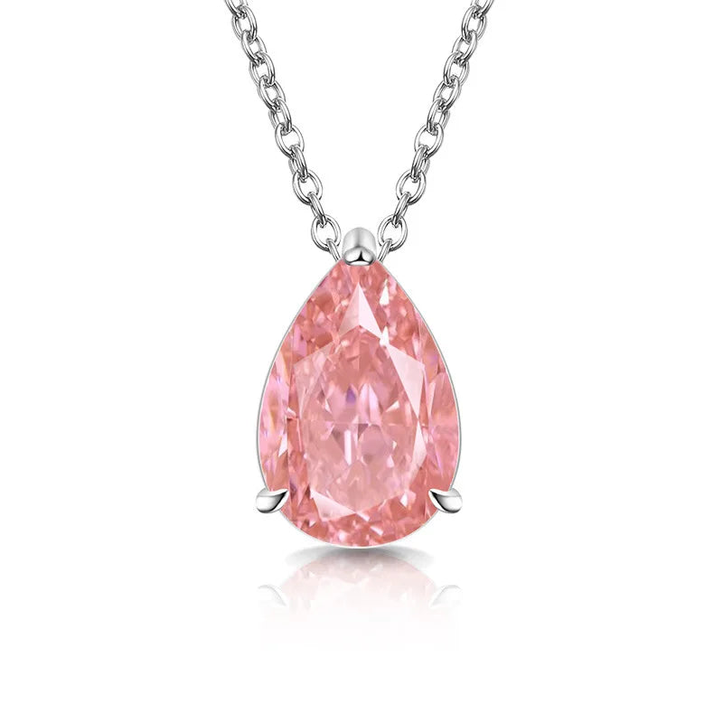 Diamond Pear Drop Necklace