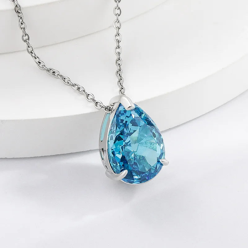 Diamond Pear Drop Necklace
