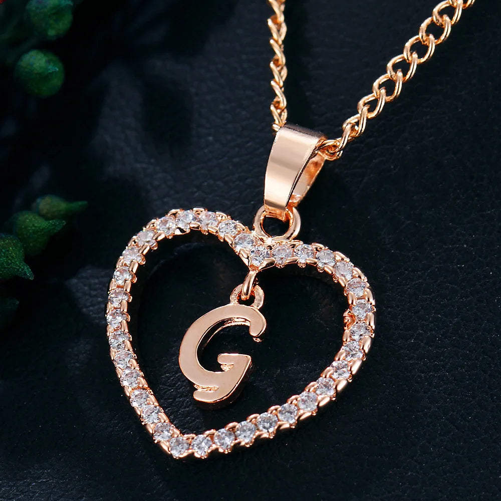 Personalized Love Initial Pendant
