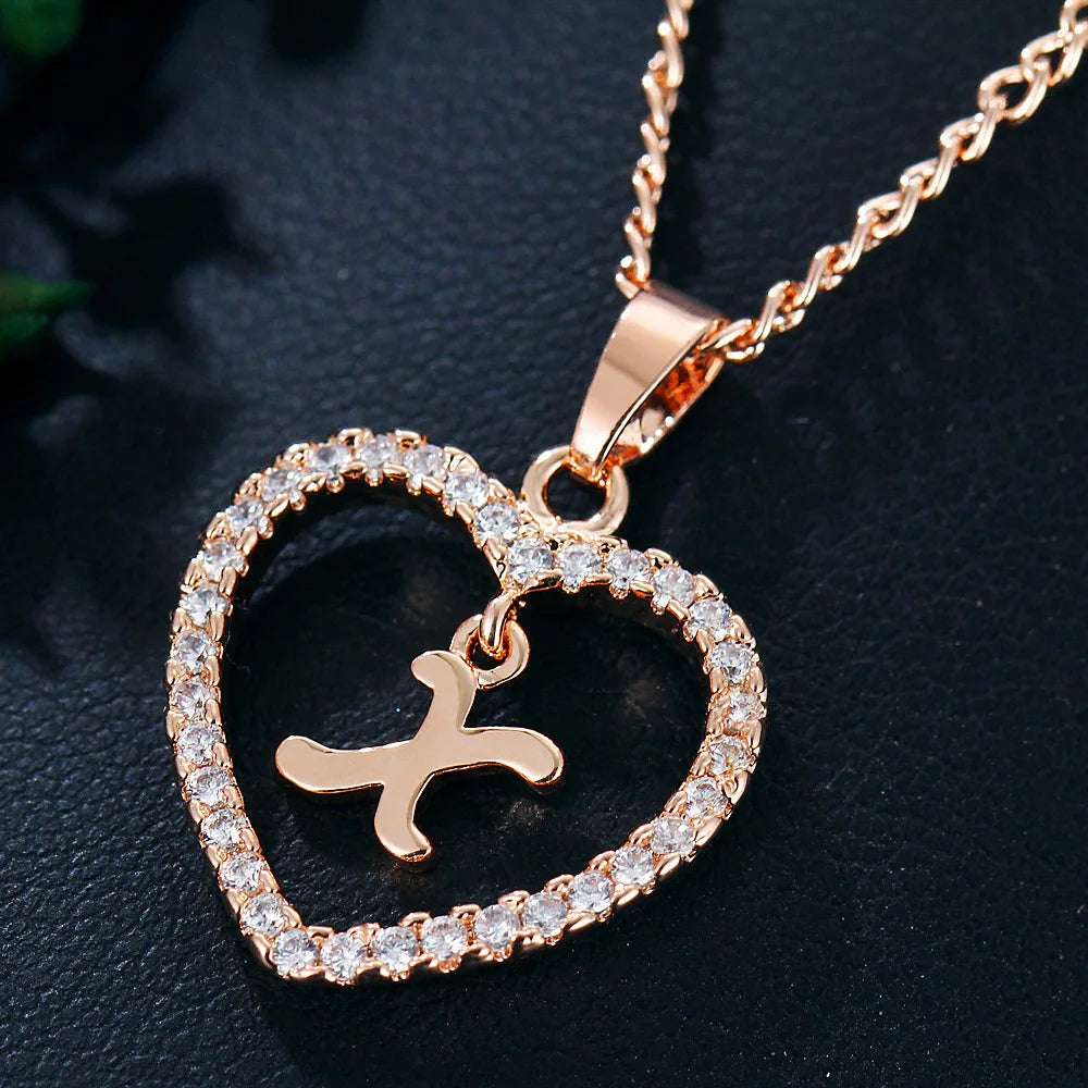 Personalized Love Initial Pendant