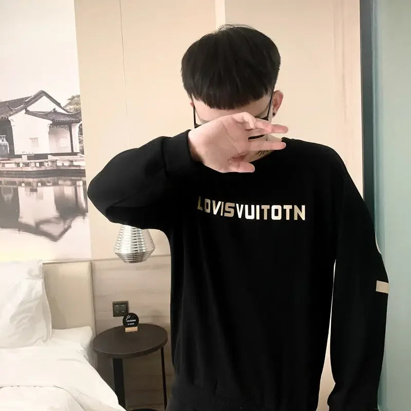 Korean Graphic Crewneck Pullover