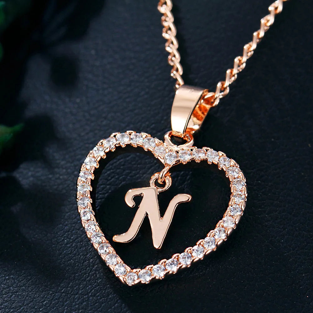 Personalized Love Initial Pendant